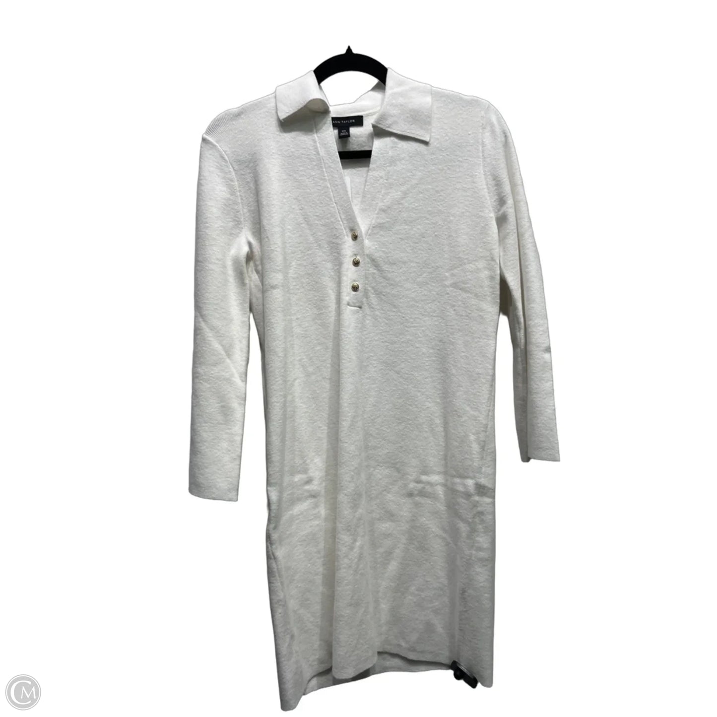 Dress Casual Short By Ann Taylor In White, Size: Xxs