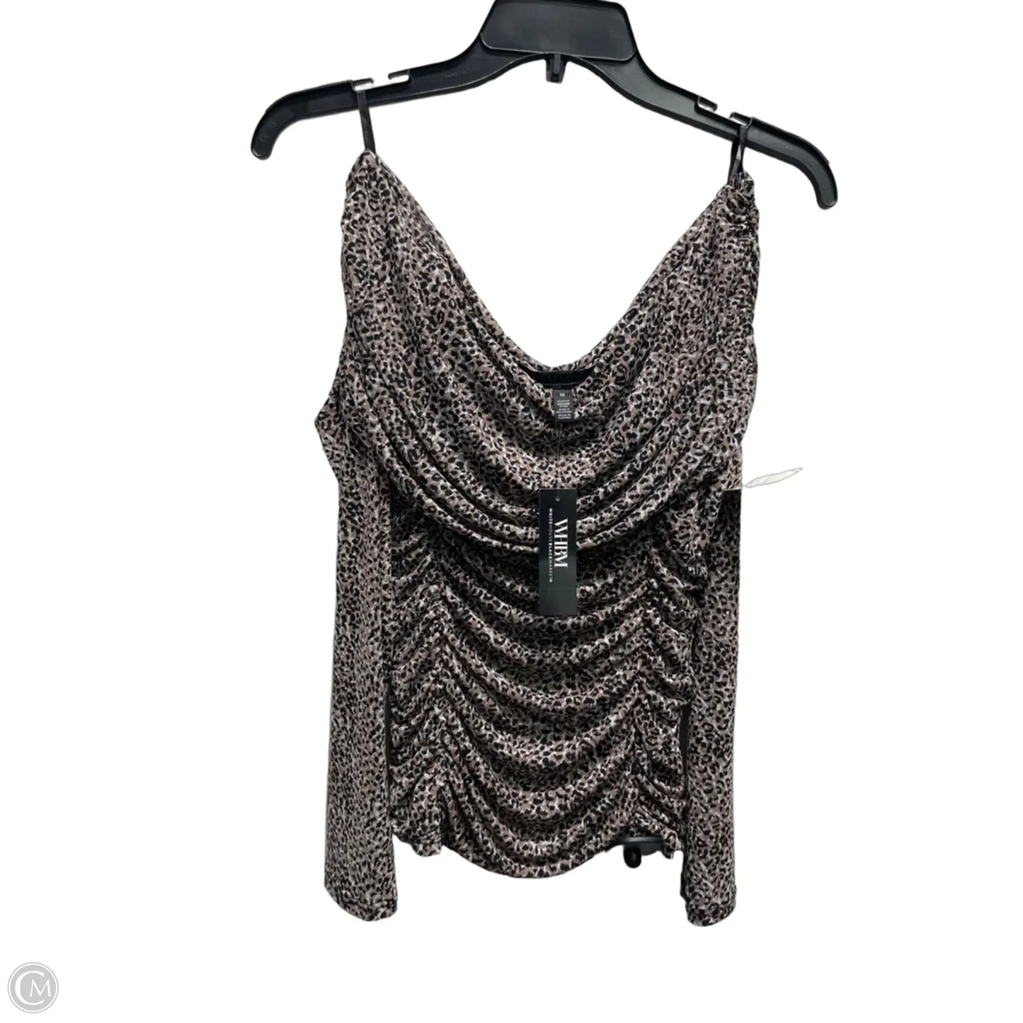 Top Long Sleeve By White House Black Market In Animal Print, Size: M
