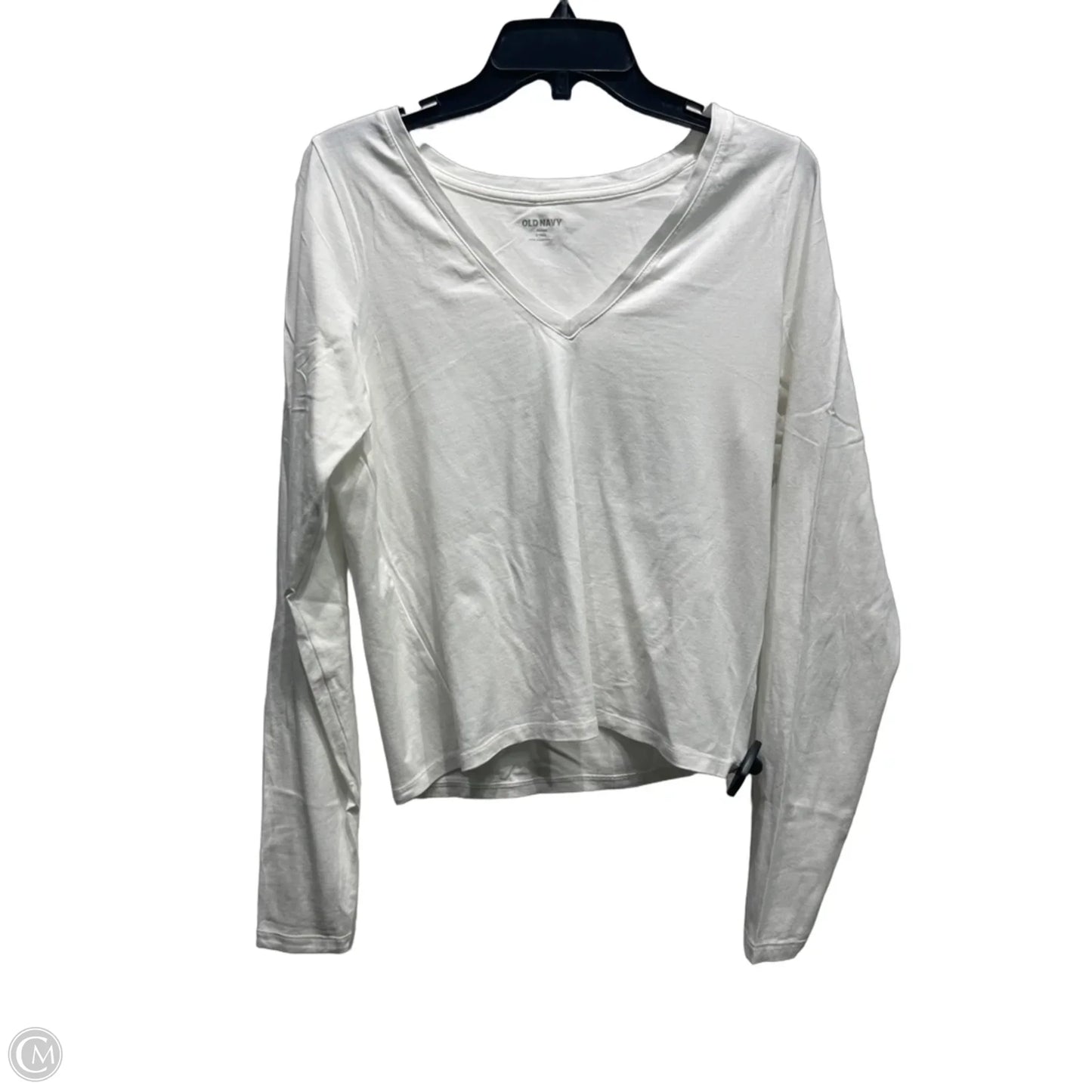 Top Long Sleeve Basic By Old Navy In White, Size: L