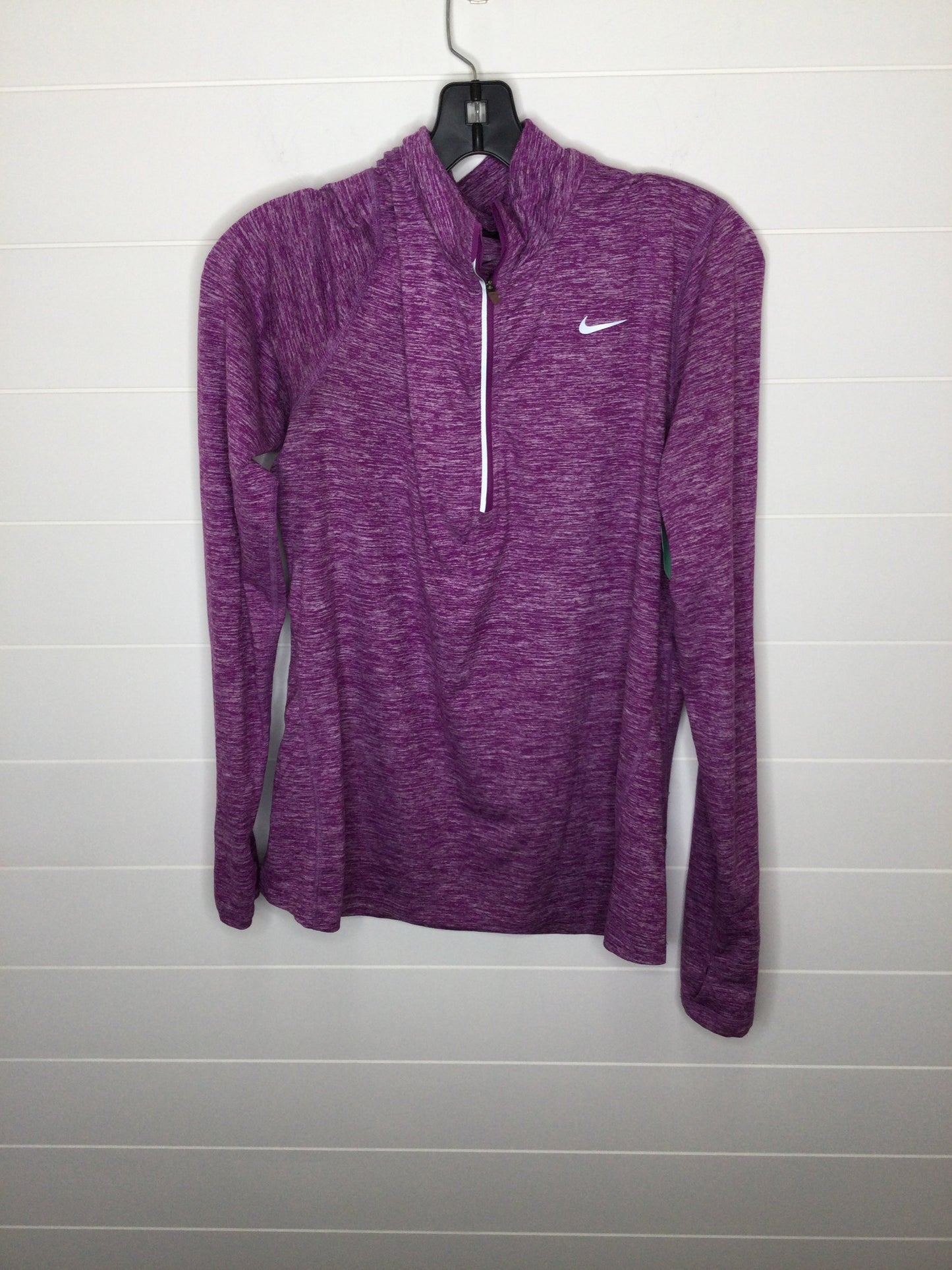 Athletic Top Long Sleeve Collar By Nike Apparel Size: M