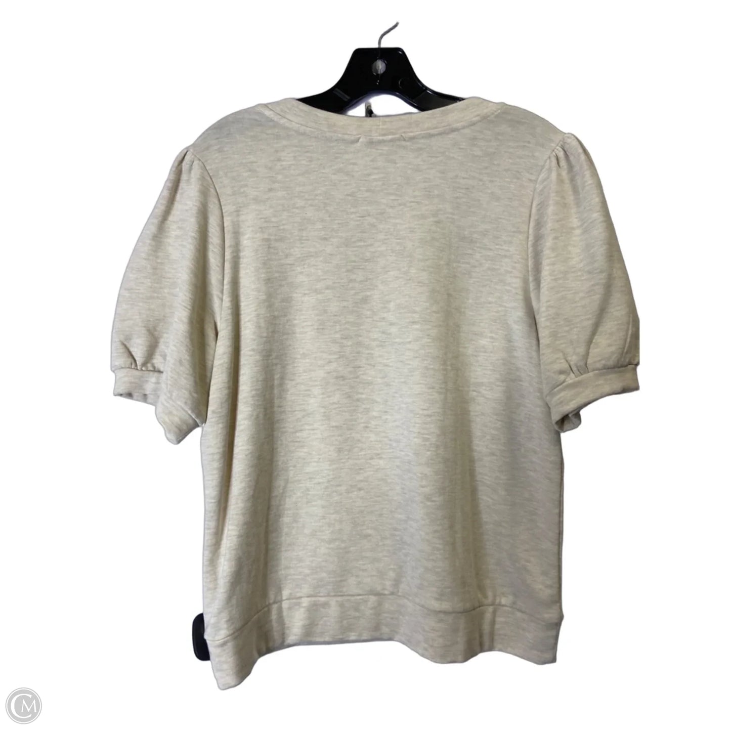 Top Short Sleeve By Evereve In Cream, Size: M