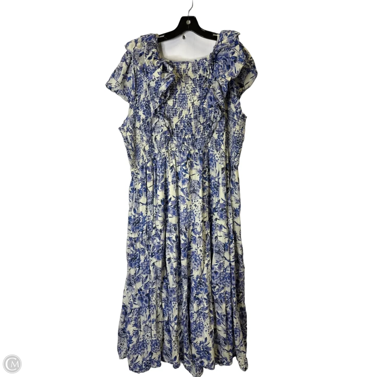Dress Casual Midi By Cmb In Blue, Size: 4x