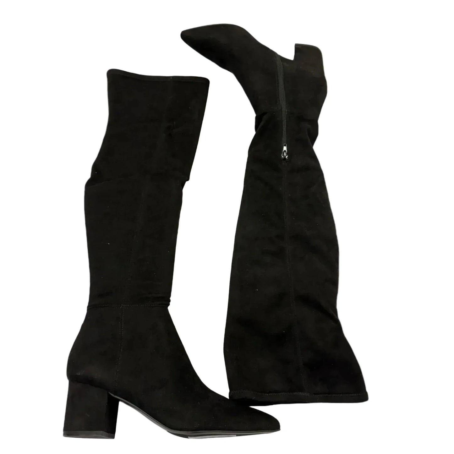 Boots Knee Heels By Steve Madden In Black, Size: 9