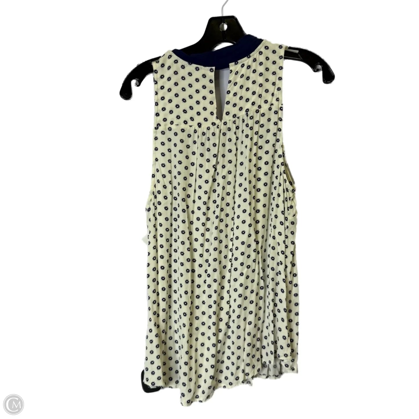 Top Sleeveless By Maeve In Blue & White, Size: 12