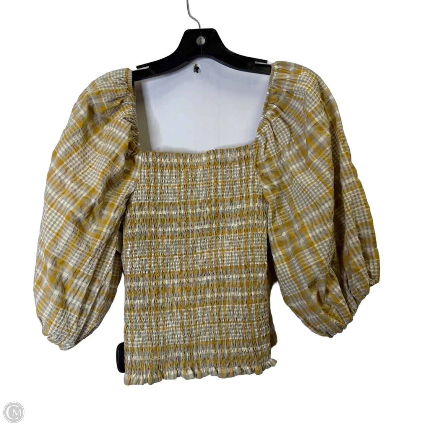 Top Short Sleeve By Maeve In Yellow, Size: S