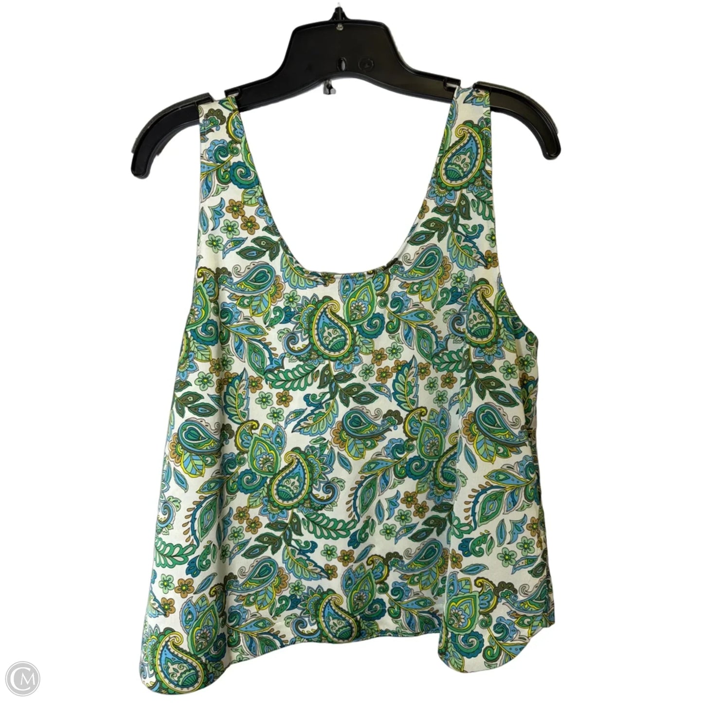 Blouse Sleeveless By Loft In Blue & Green, Size: Lp