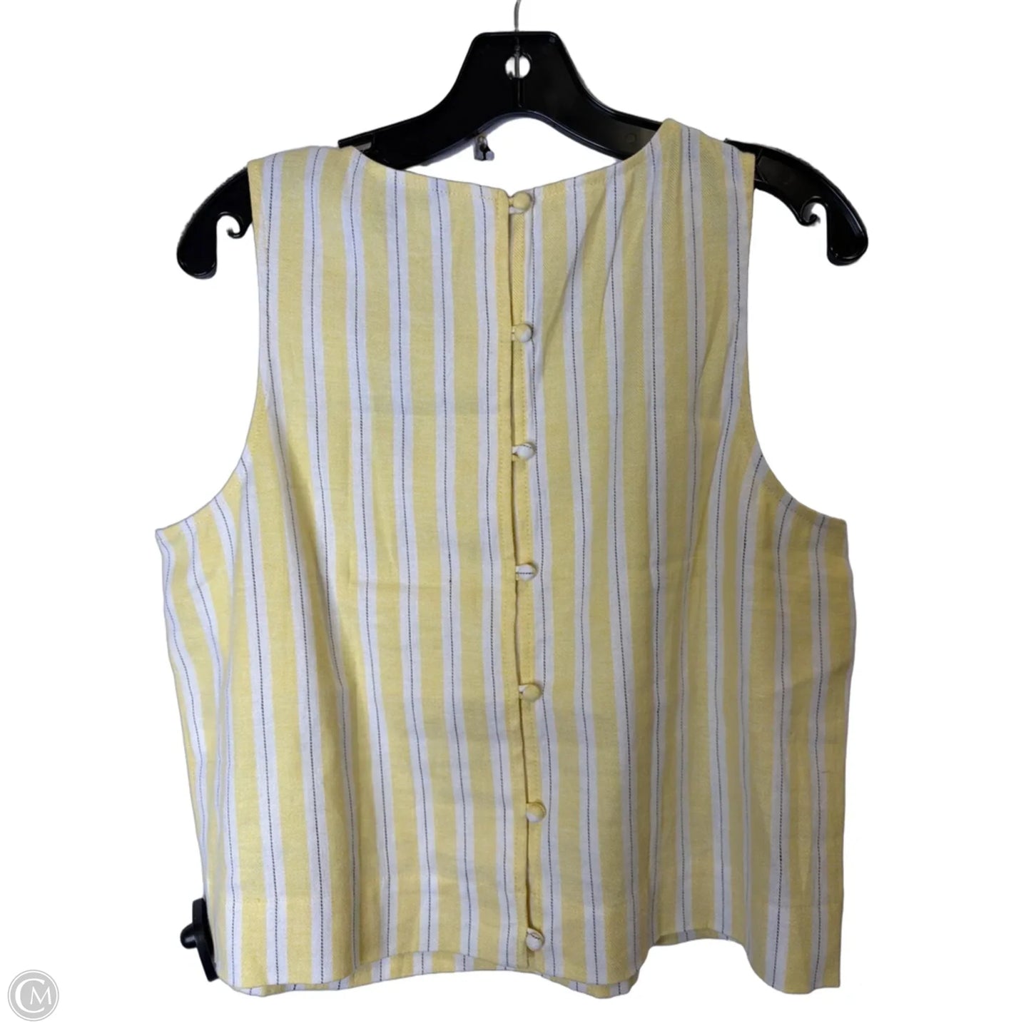 Top Sleeveless By Banana Republic In Yellow, Size: Lp