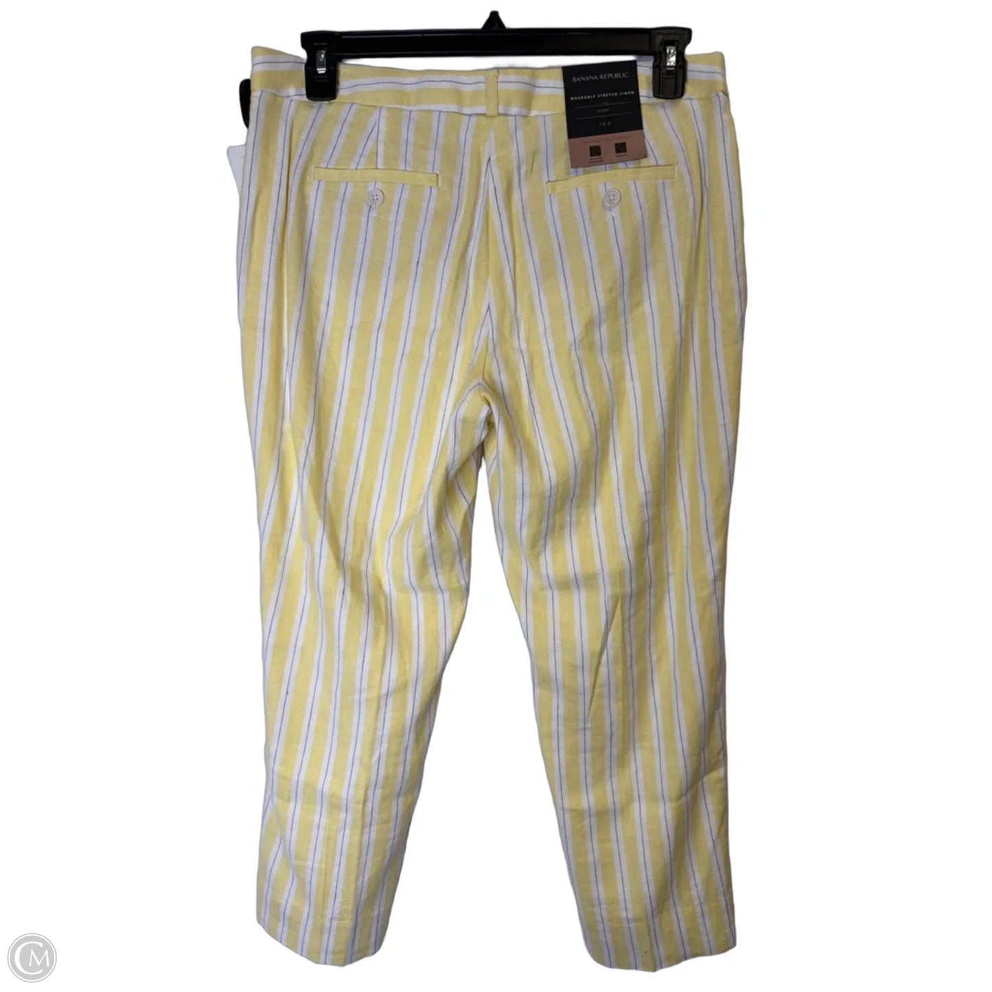 Pants Cropped By Banana Republic In Striped Pattern, Size: 10p