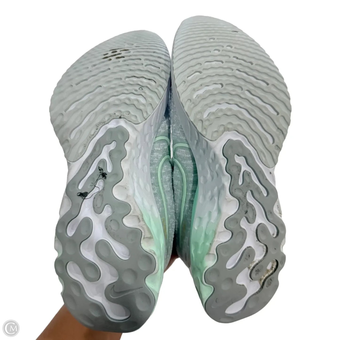 Shoes Athletic By Nike In Green & Grey, Size: 6