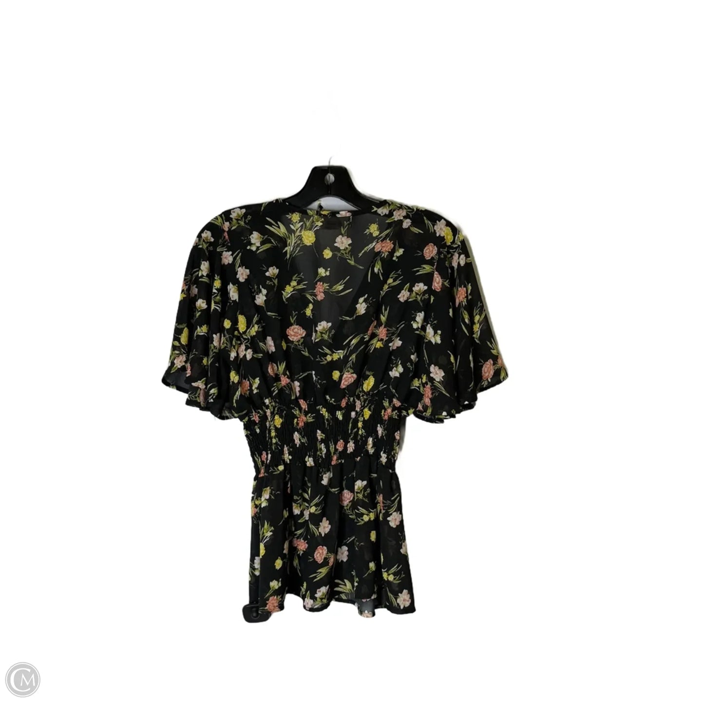 Top Short Sleeve By Clothes Mentor In Floral Print, Size: M