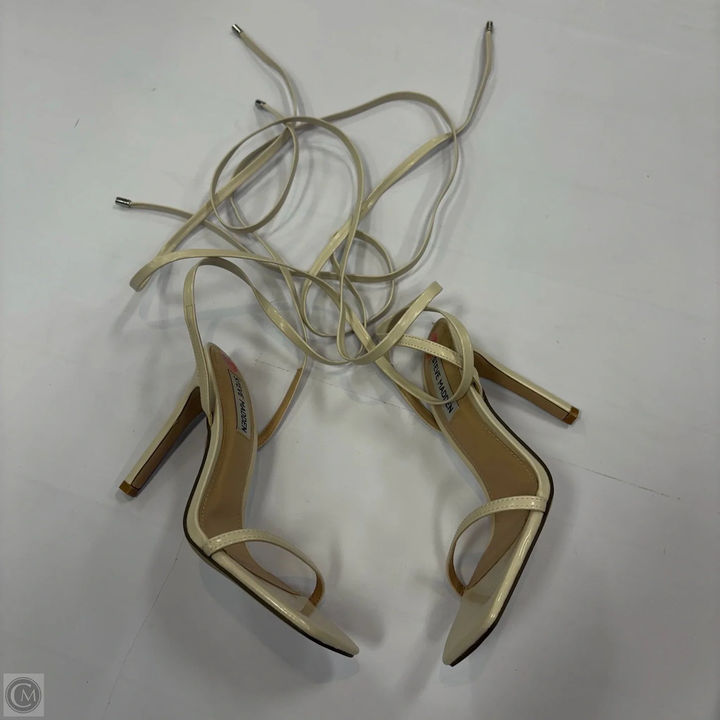 Sandals Heels Stiletto By Steve Madden In Cream, Size: 6.5