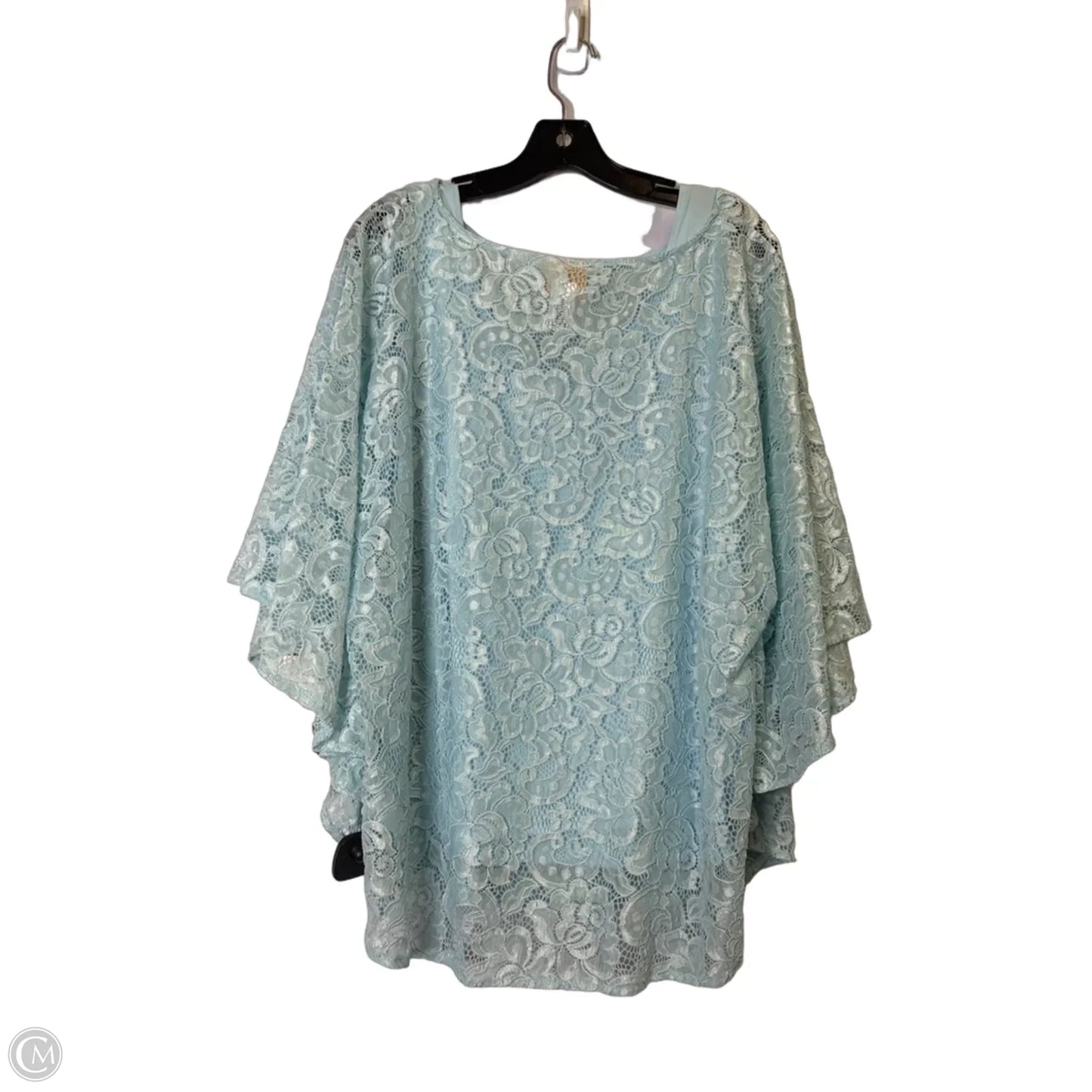 Top Short Sleeve By Ruby Rd In Blue, Size: 1x
