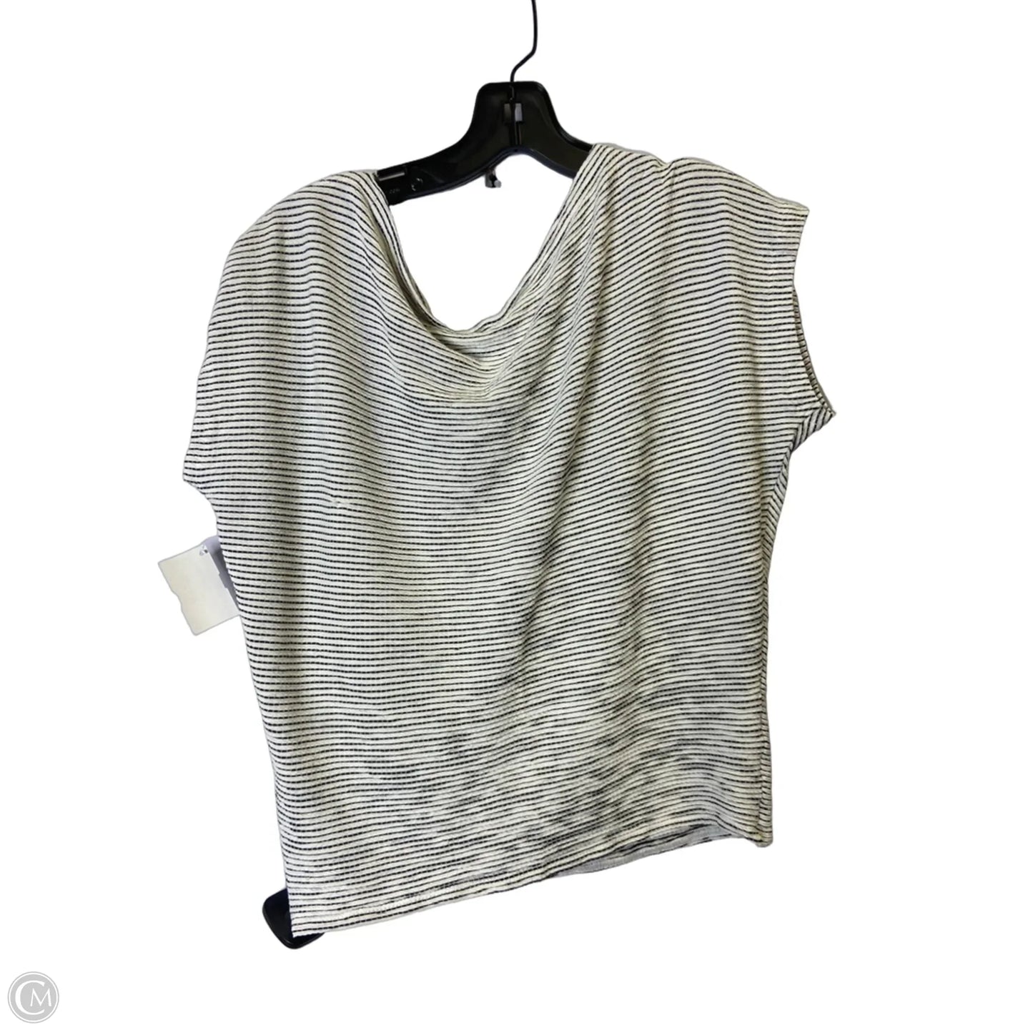 Top Short Sleeve By Max Studio In Striped Pattern, Size: L