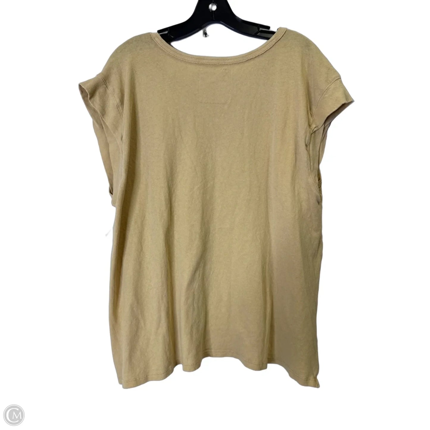 Top Short Sleeve By Aerie In Tan, Size: S