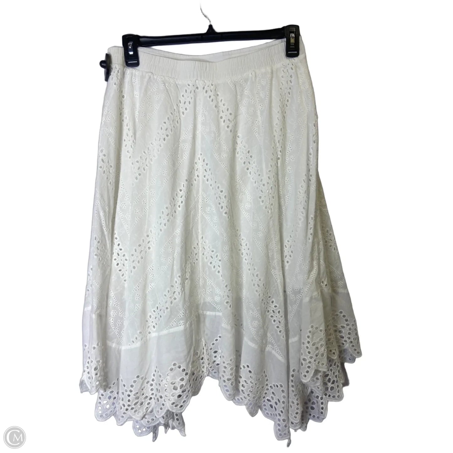 Skirt Midi By Lapis In White, Size: Xl