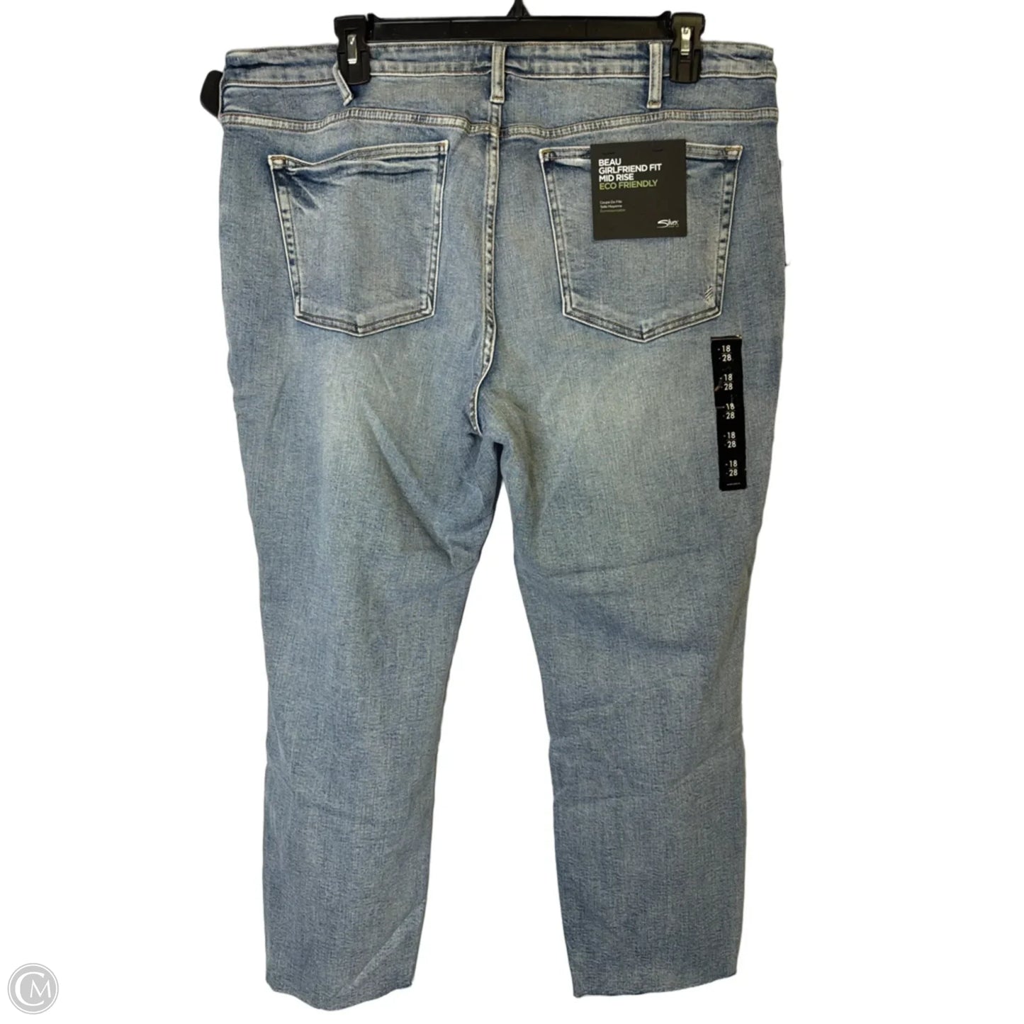 Jeans Straight By Clothes Mentor In Blue Denim, Size: 18