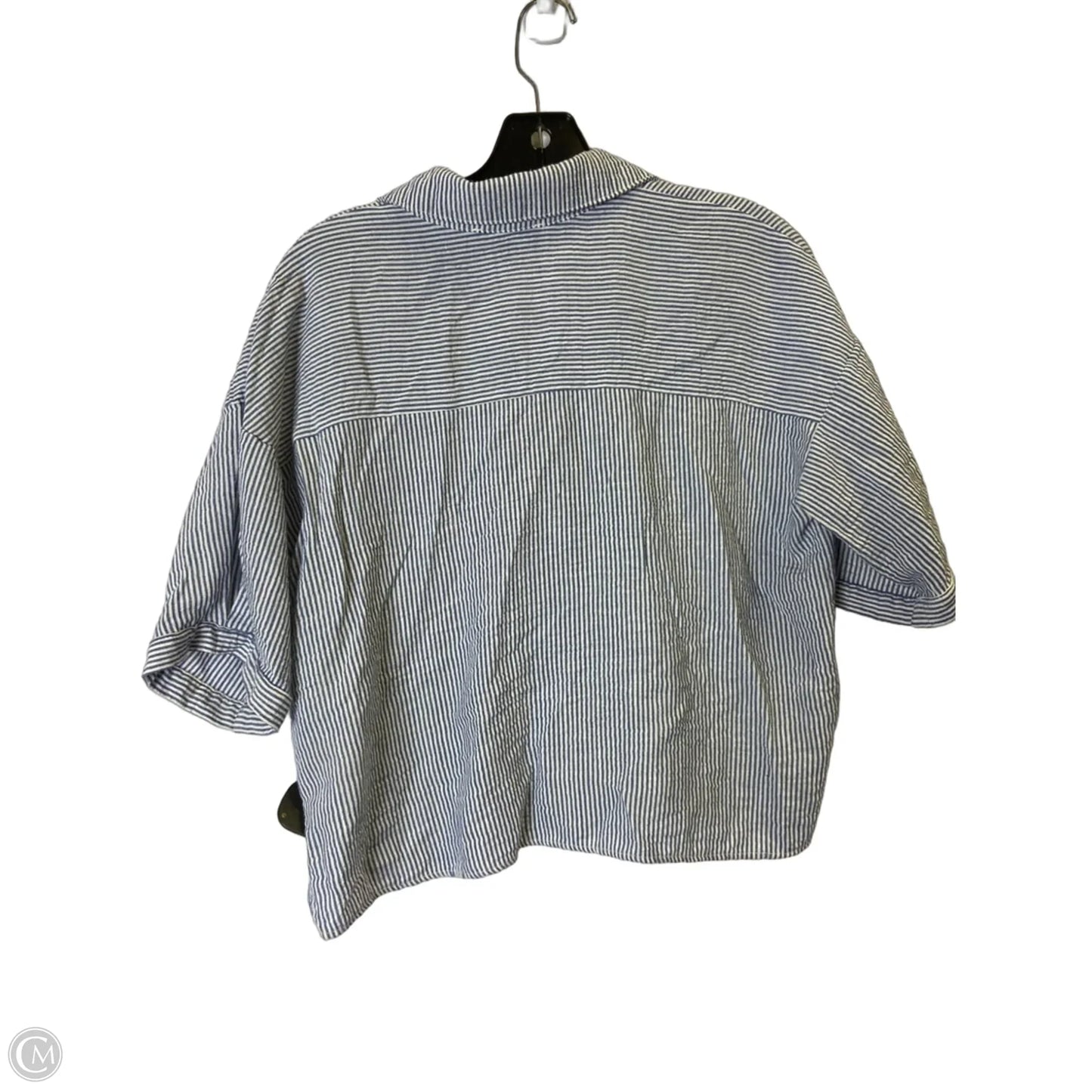 Top Short Sleeve By Moa Moa In Blue, Size: L