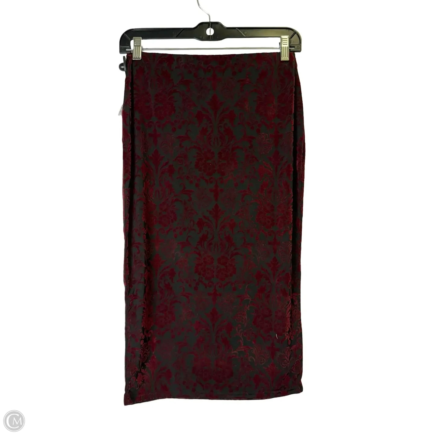 Skirt Midi By Boohoo Boutique In Black & Red, Size: 8