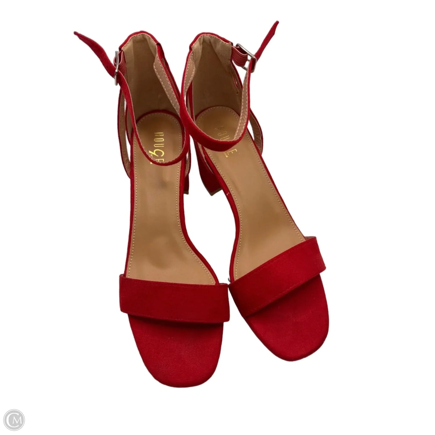 Sandals Heels Block By Clothes Mentor In Red, Size: 10