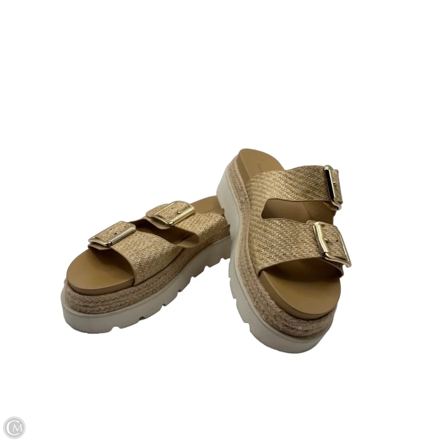 Sandals Heels Platform By Madden Girl In Tan, Size: 8