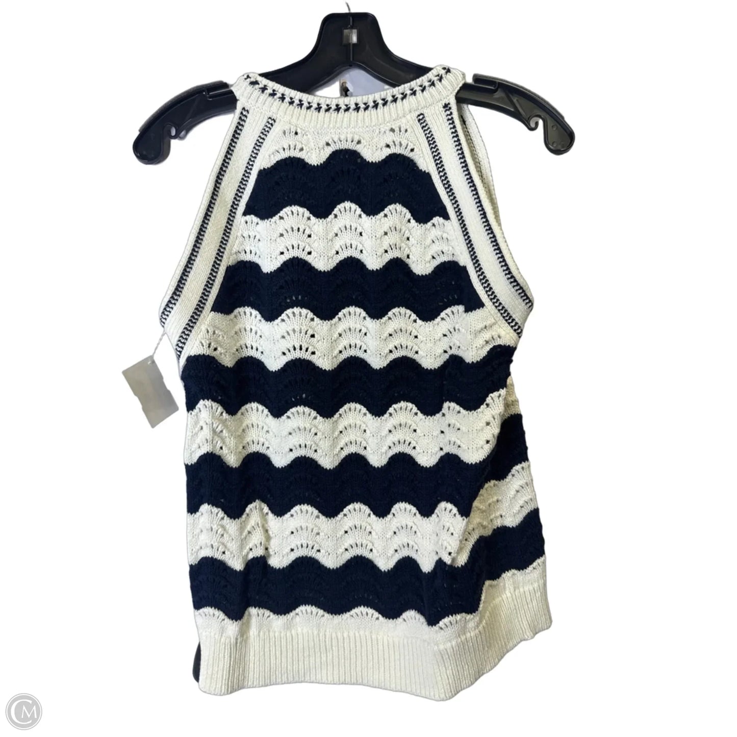 Top Sleeveless By Loft In Striped Pattern, Size: S