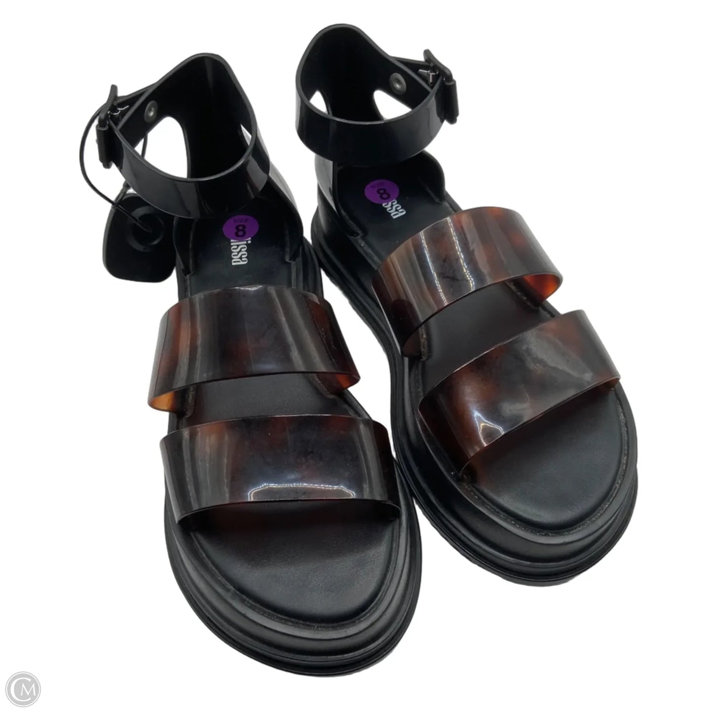 Sandals Heels Platform By Clothes Mentor In Black, Size: 8