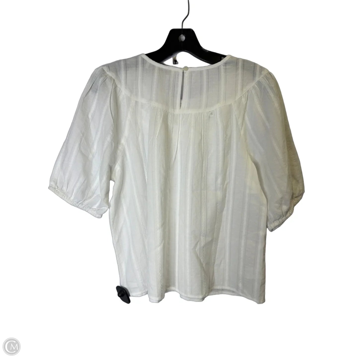 Top Short Sleeve By Loft In Cream, Size: Xs