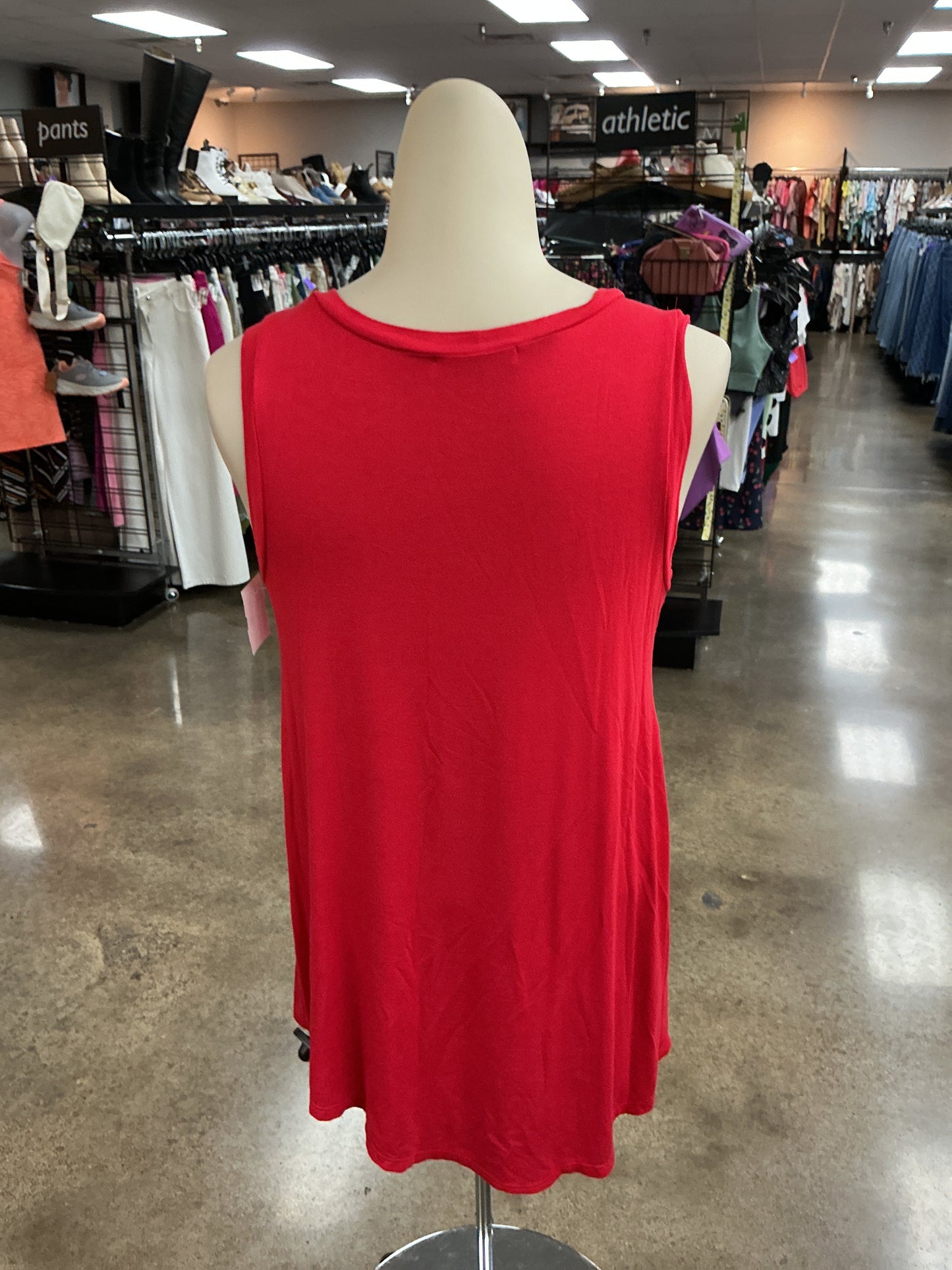 Top Sleeveless Basic By Clothes Mentor In Red, Size:S