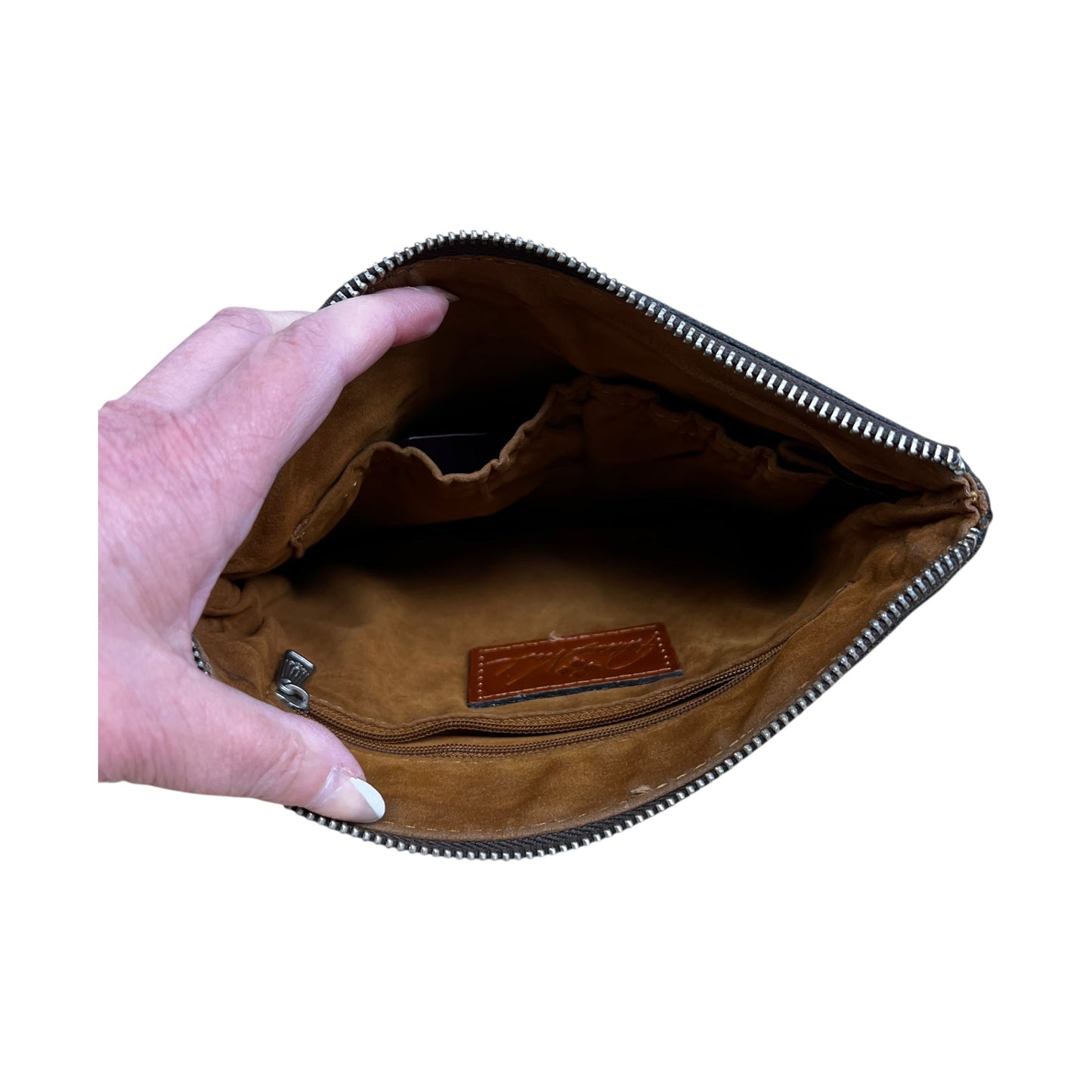 Wristlet Designer By Patricia Nash In Blue & Brown, Size:Medium