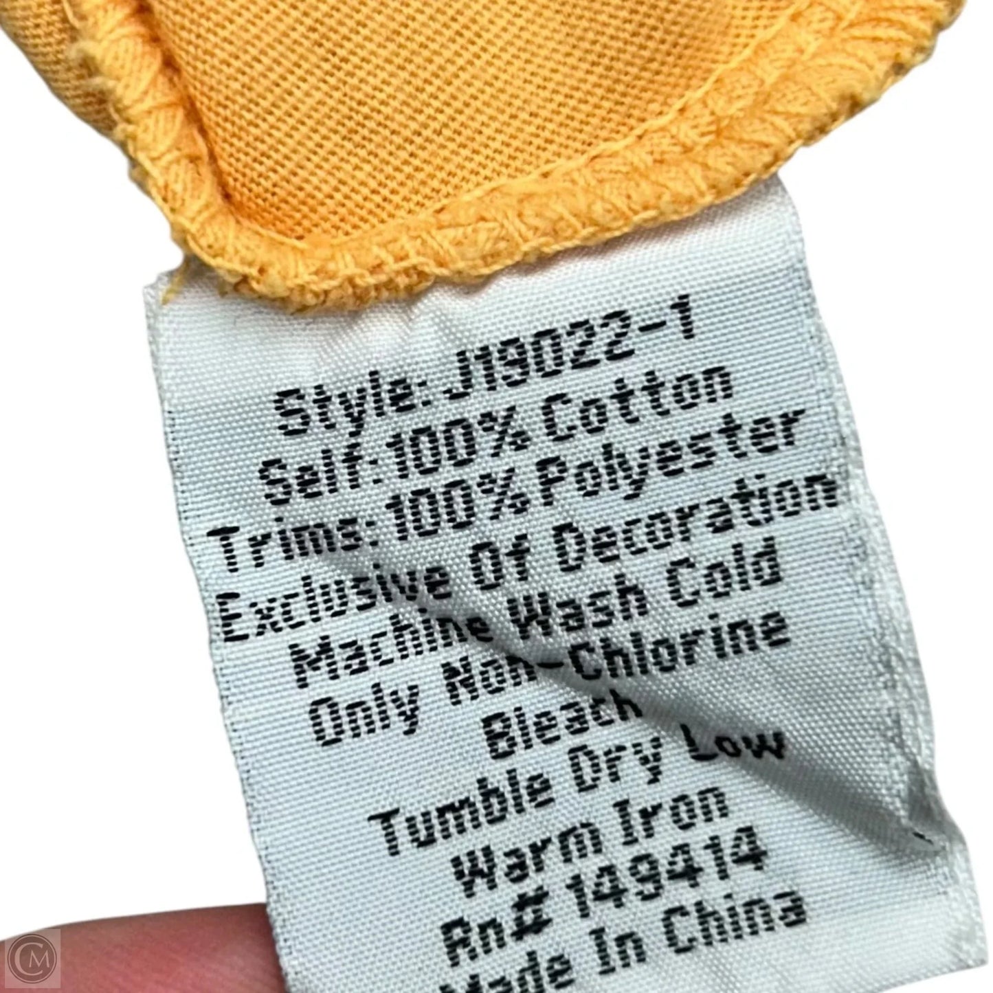 Top Short Sleeve By Johnny Was In Orange, Size: M