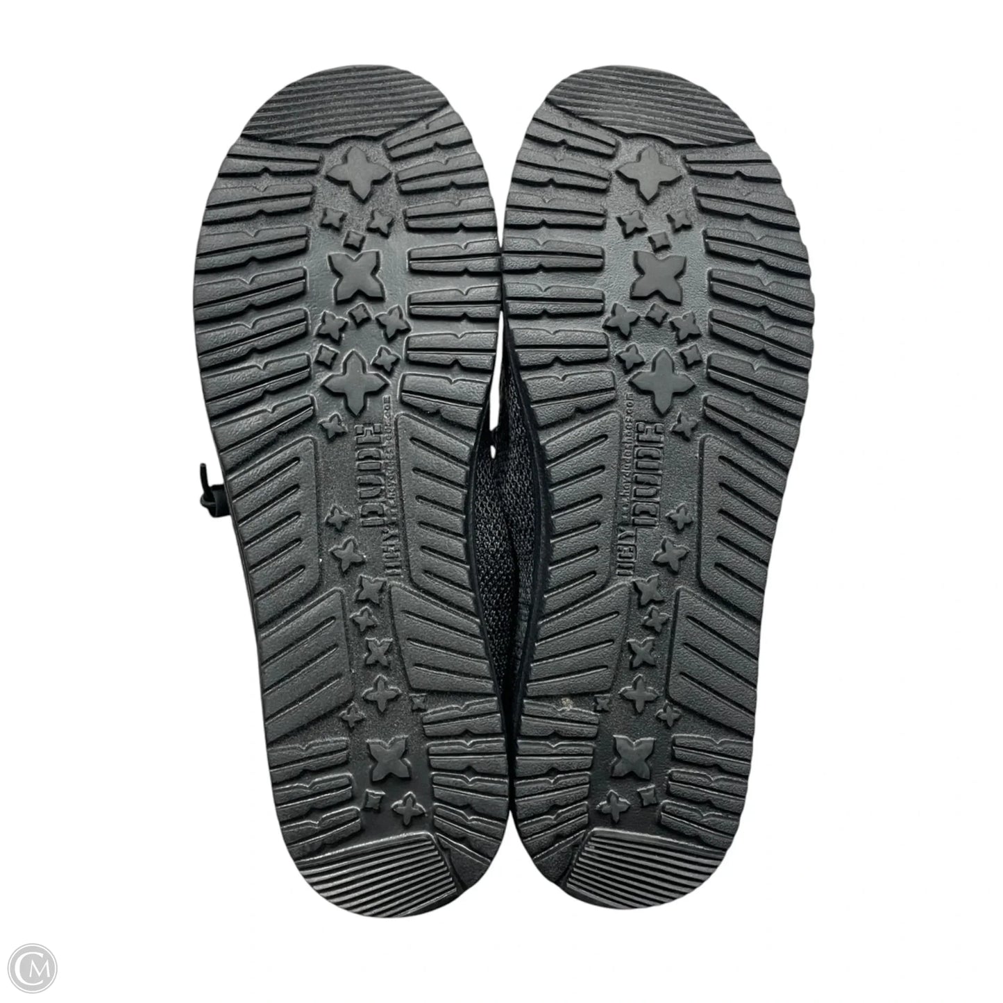 Shoes Sneakers By Hey Dude In Black & Grey, Size: 9