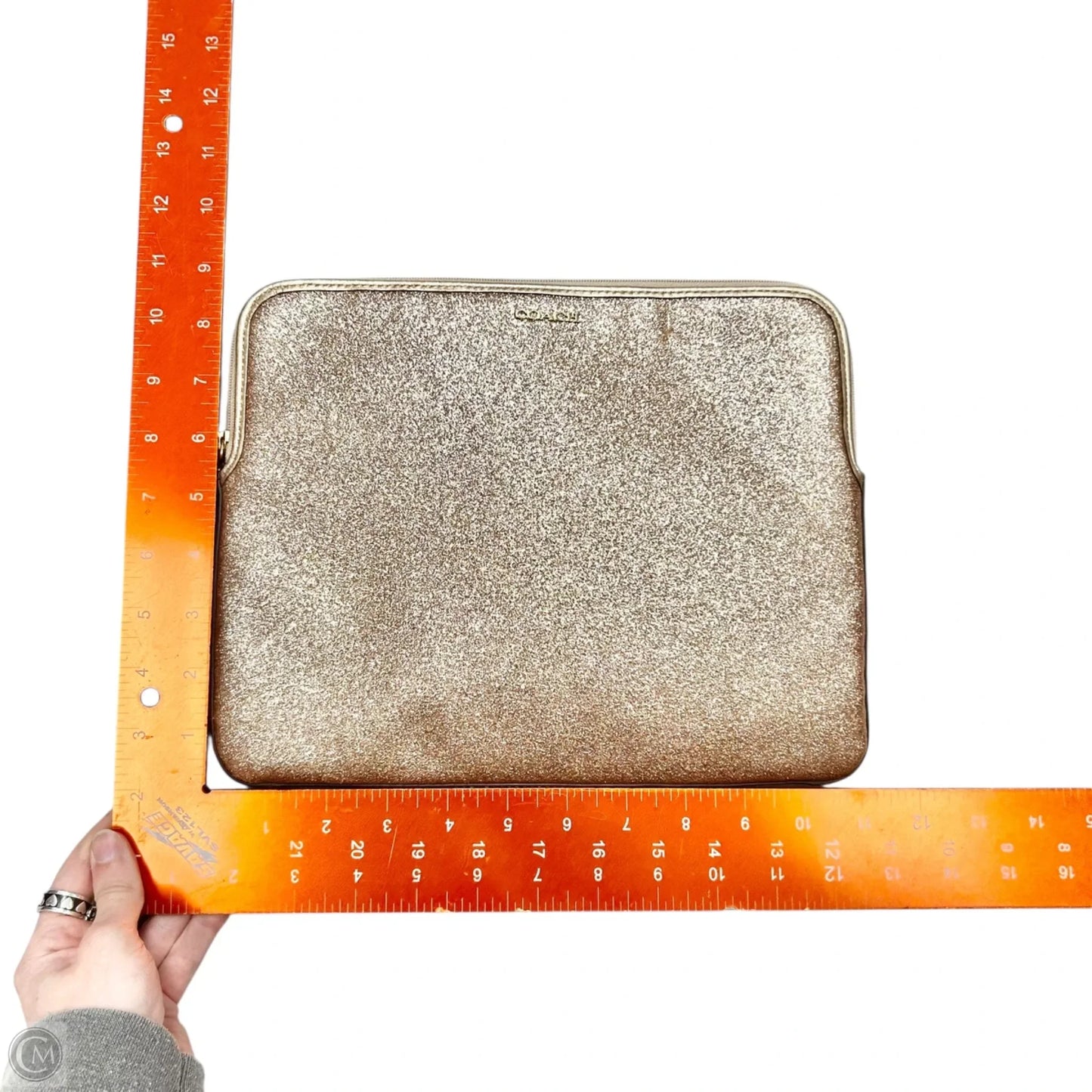 Clutch Designer By Coach, Size: Large