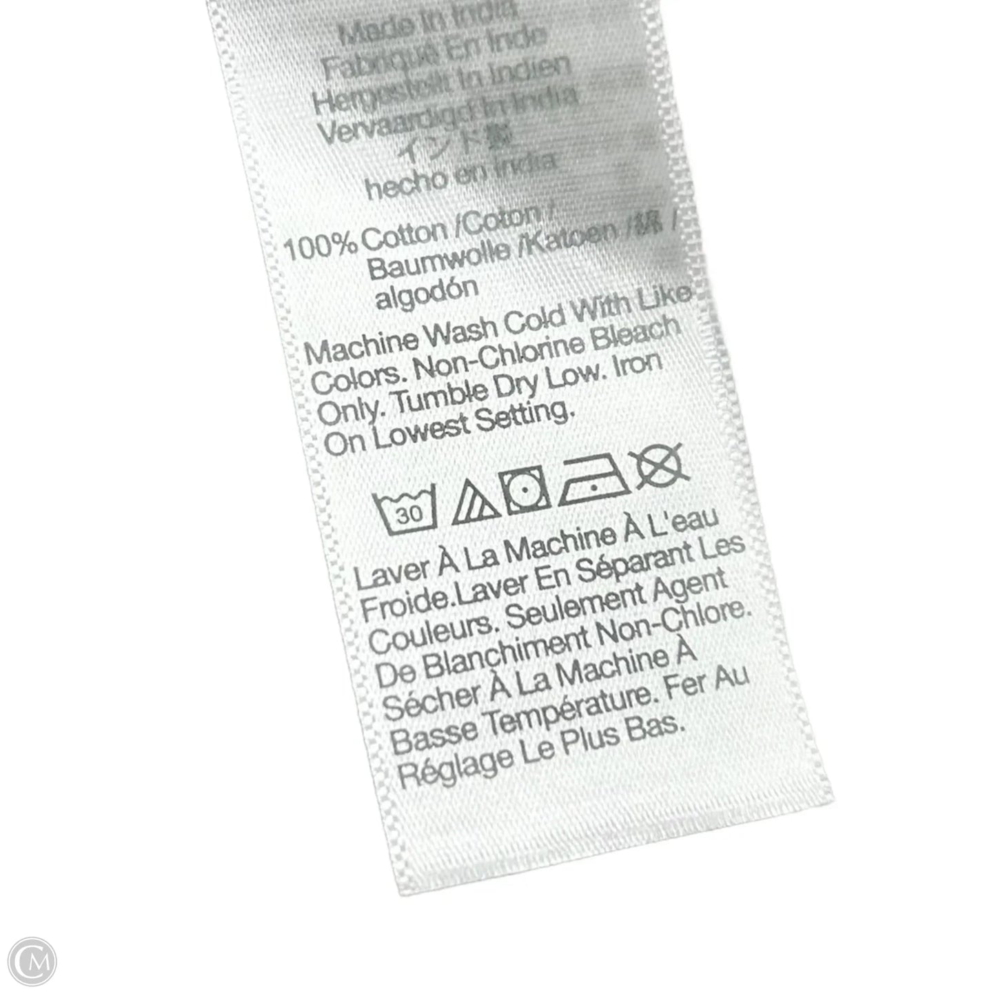 Blouse Short Sleeve By Madewell In Blue & White, Size: Xl