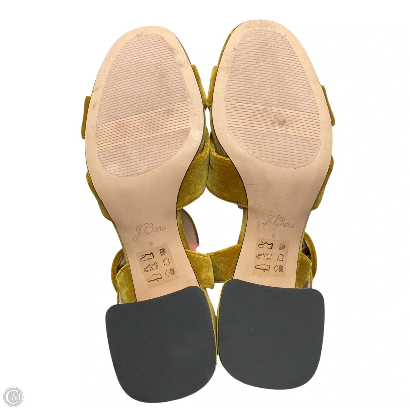 Sandals Heels Block By J. Crew In Yellow, Size: 9