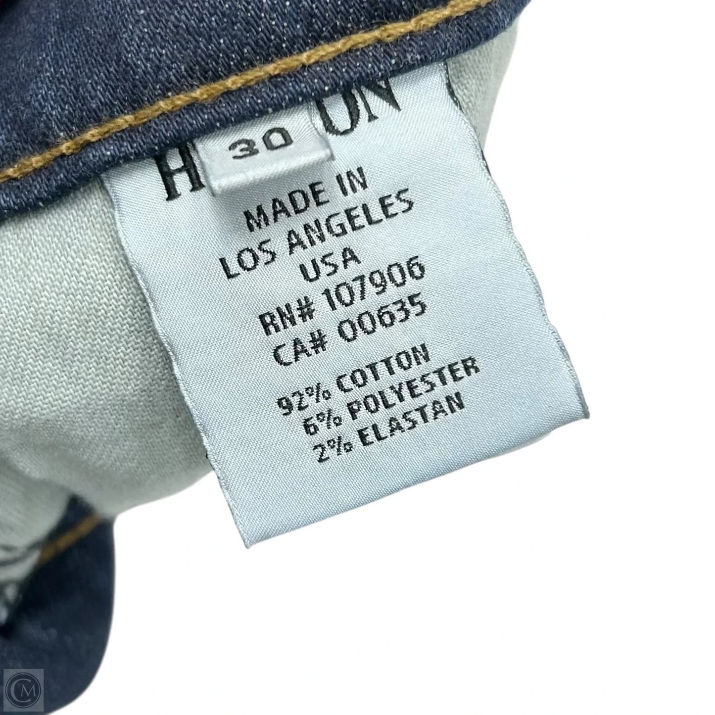 Jeans Straight By Hudson In Blue Denim, Size: 10