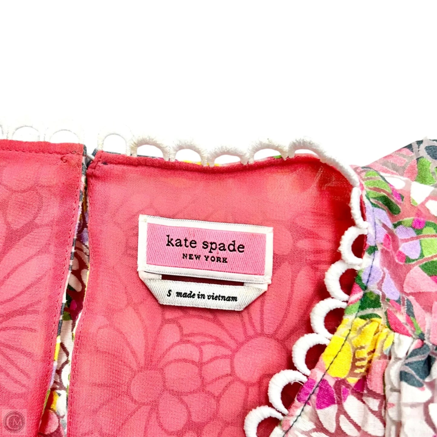 Top Short Sleeve Designer By Kate Spade In Floral Print, Size: S