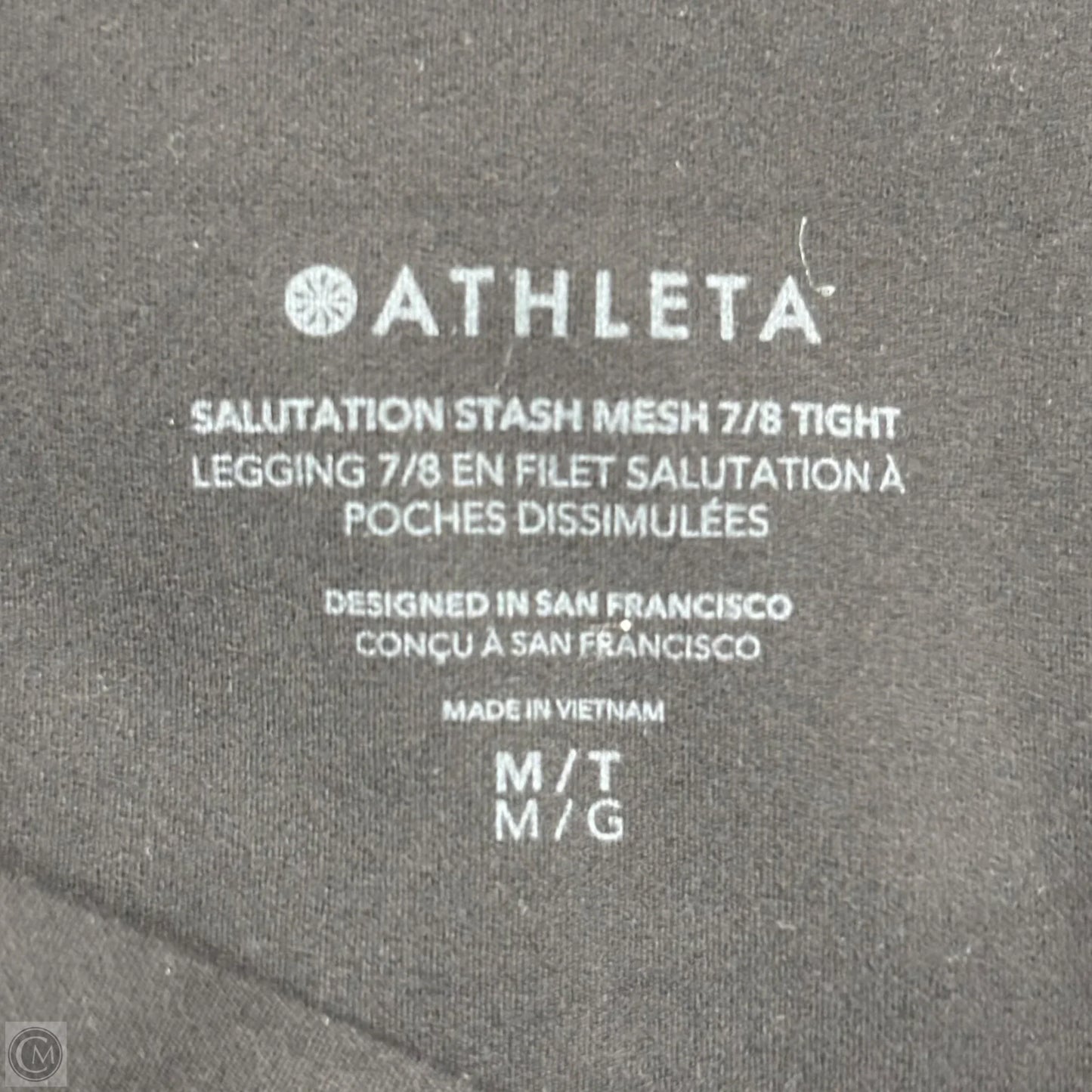 Athletic Leggings By Athleta In Black, Size: M