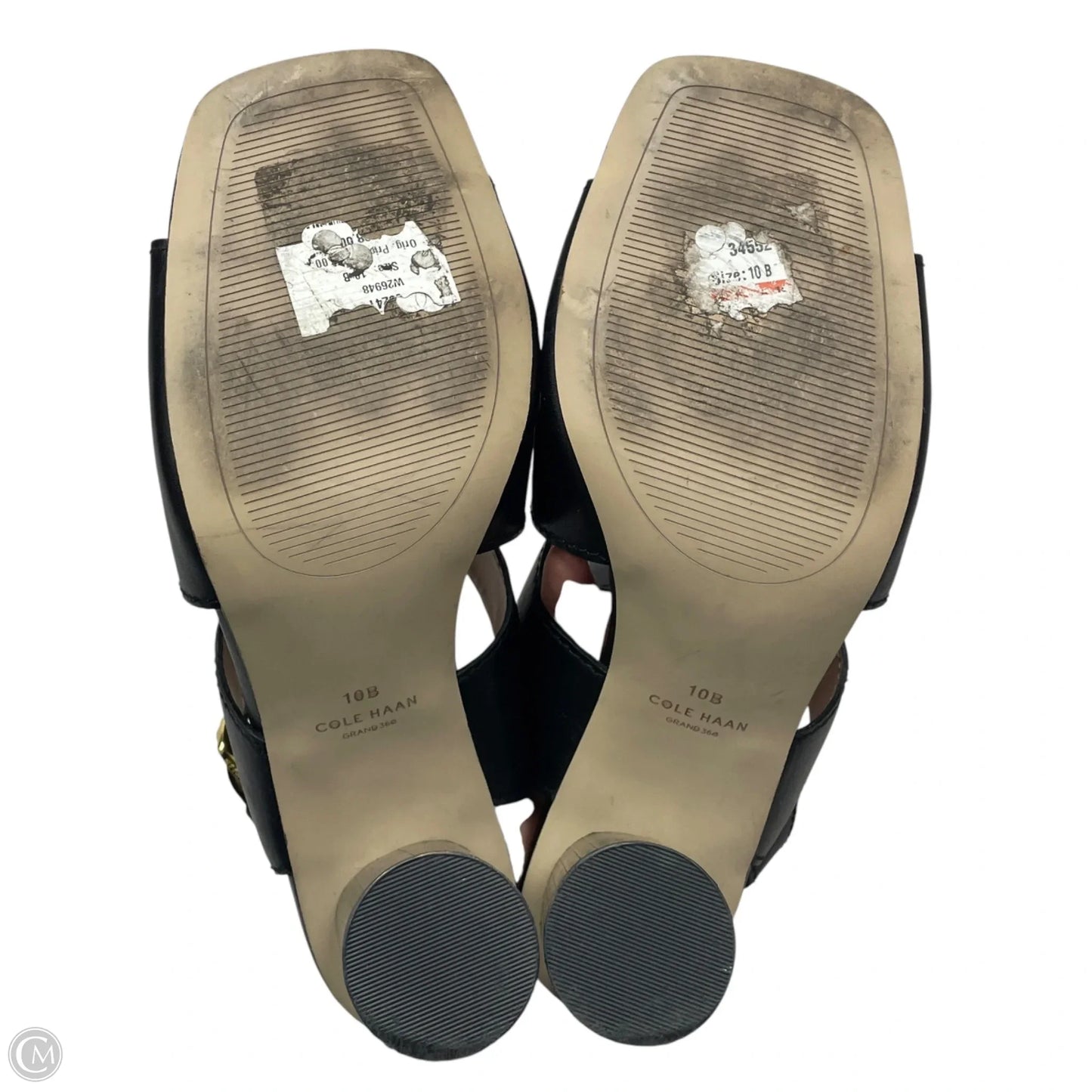 Sandals Heels Block By Cole-haan In Black, Size: 10