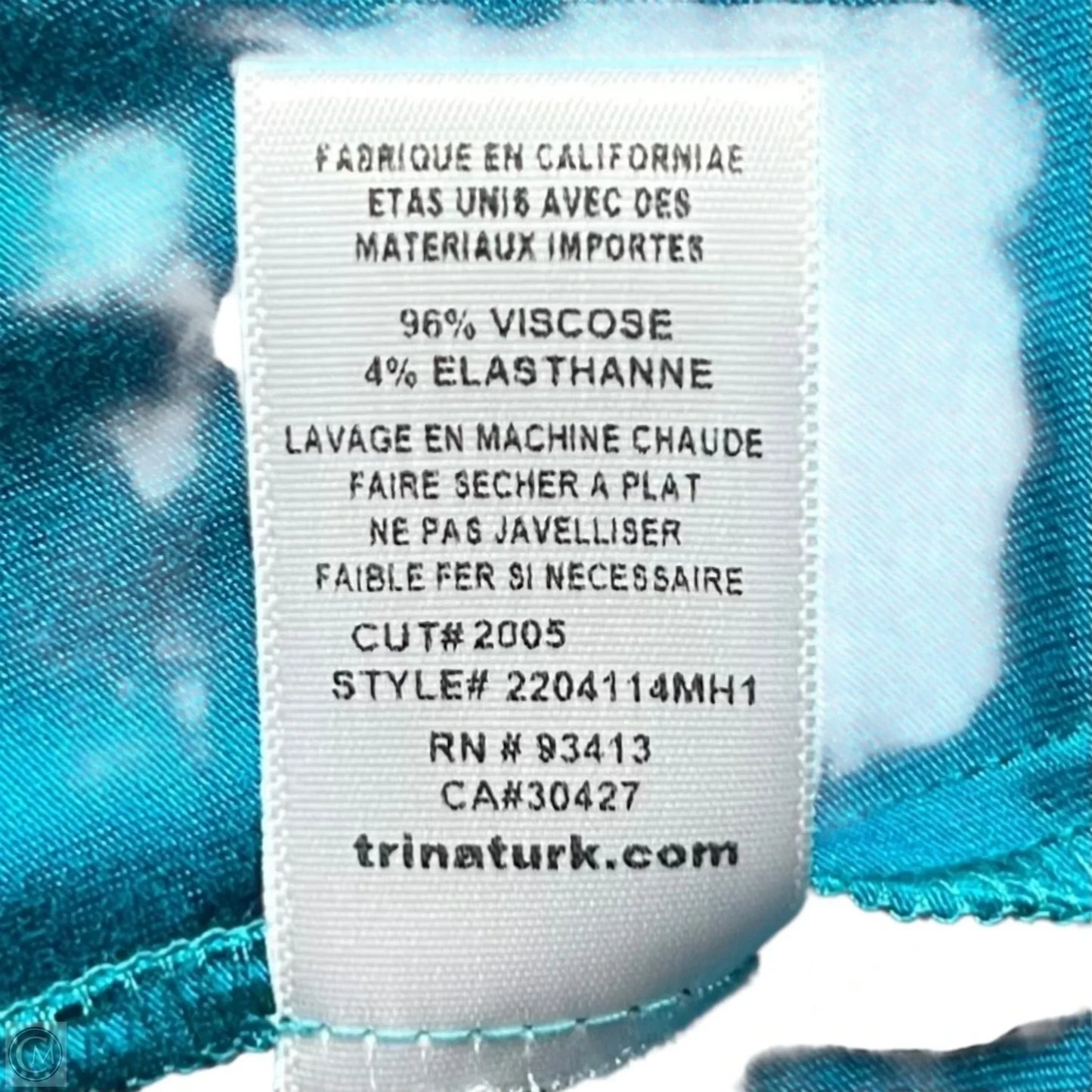 Top Short Sleeve Designer By Trina Turk In Teal, Size: S