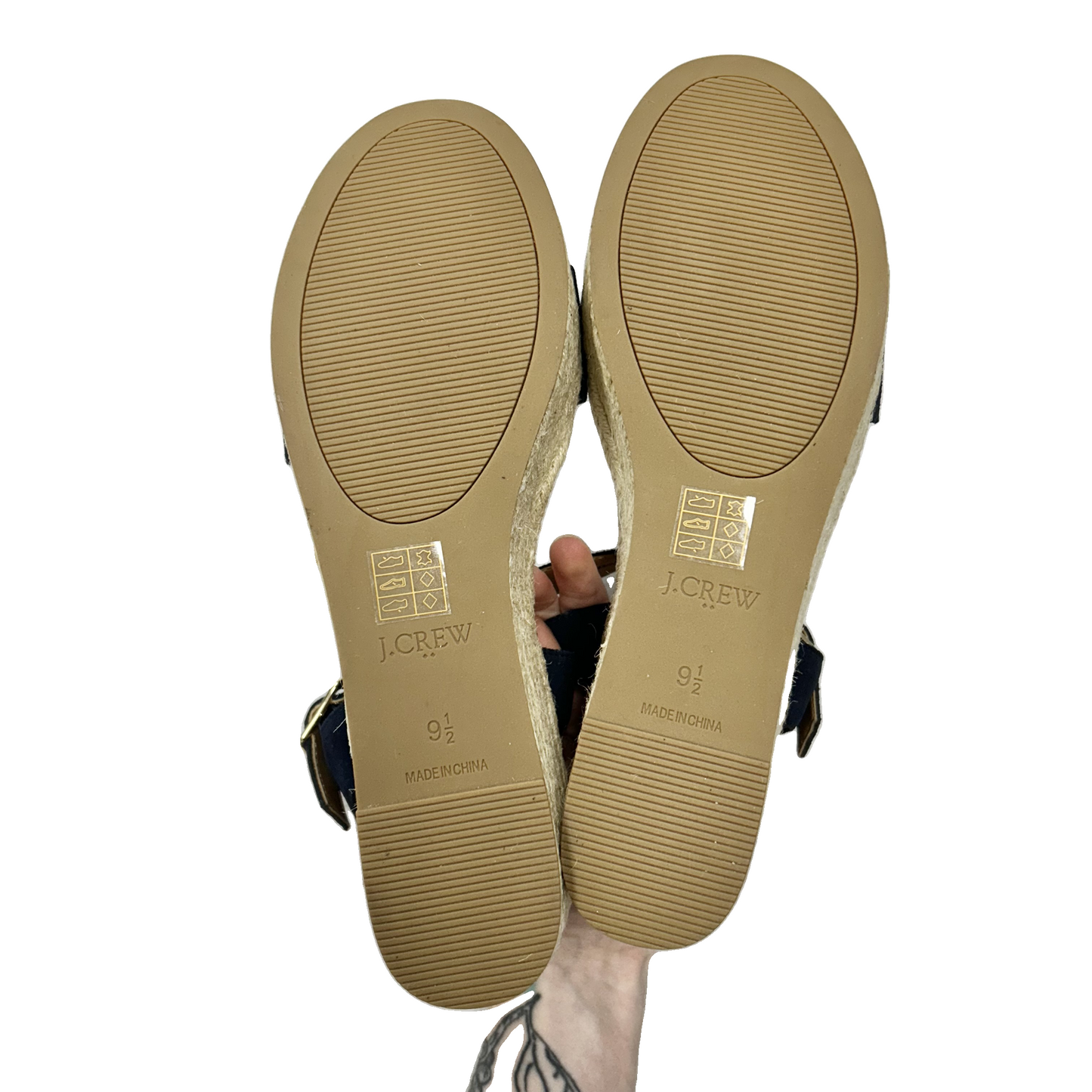 Sandals Heels Wedge By J. Crew In Navy, Size: 9.5