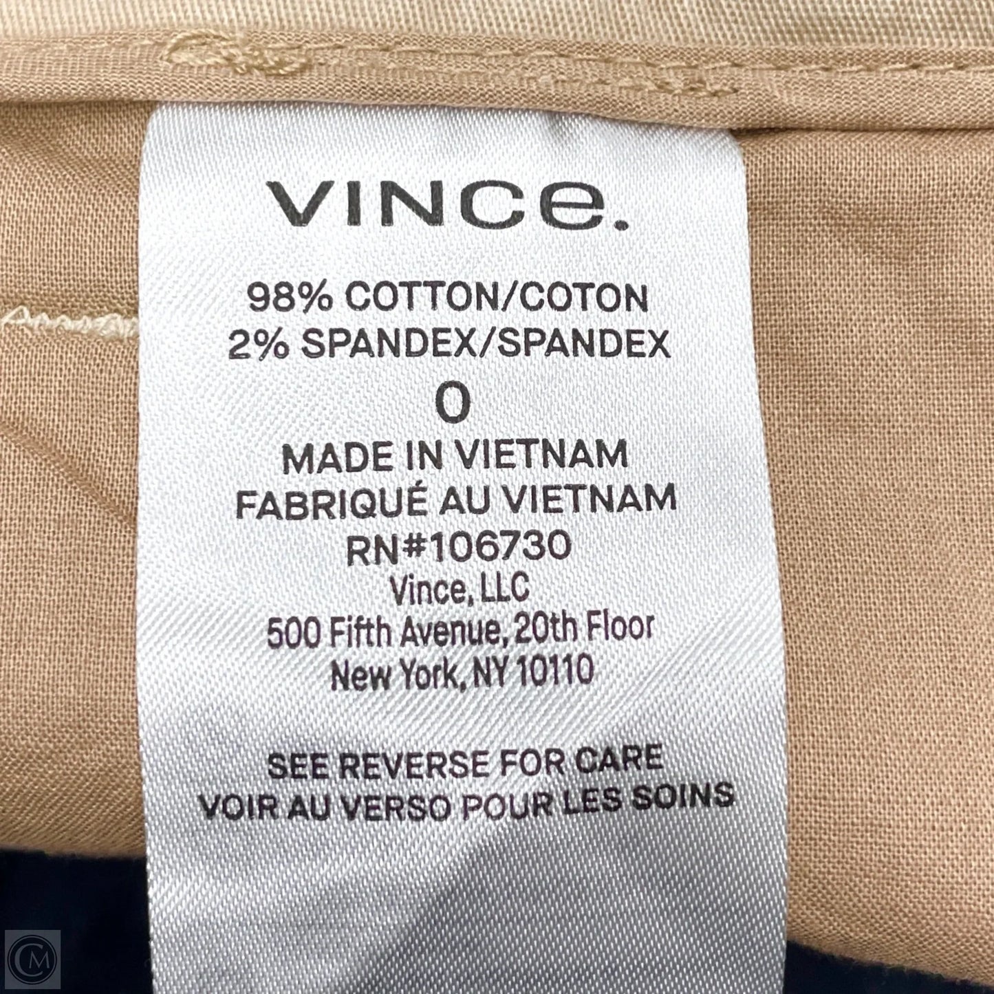 Shorts By Vince In Tan, Size: 0