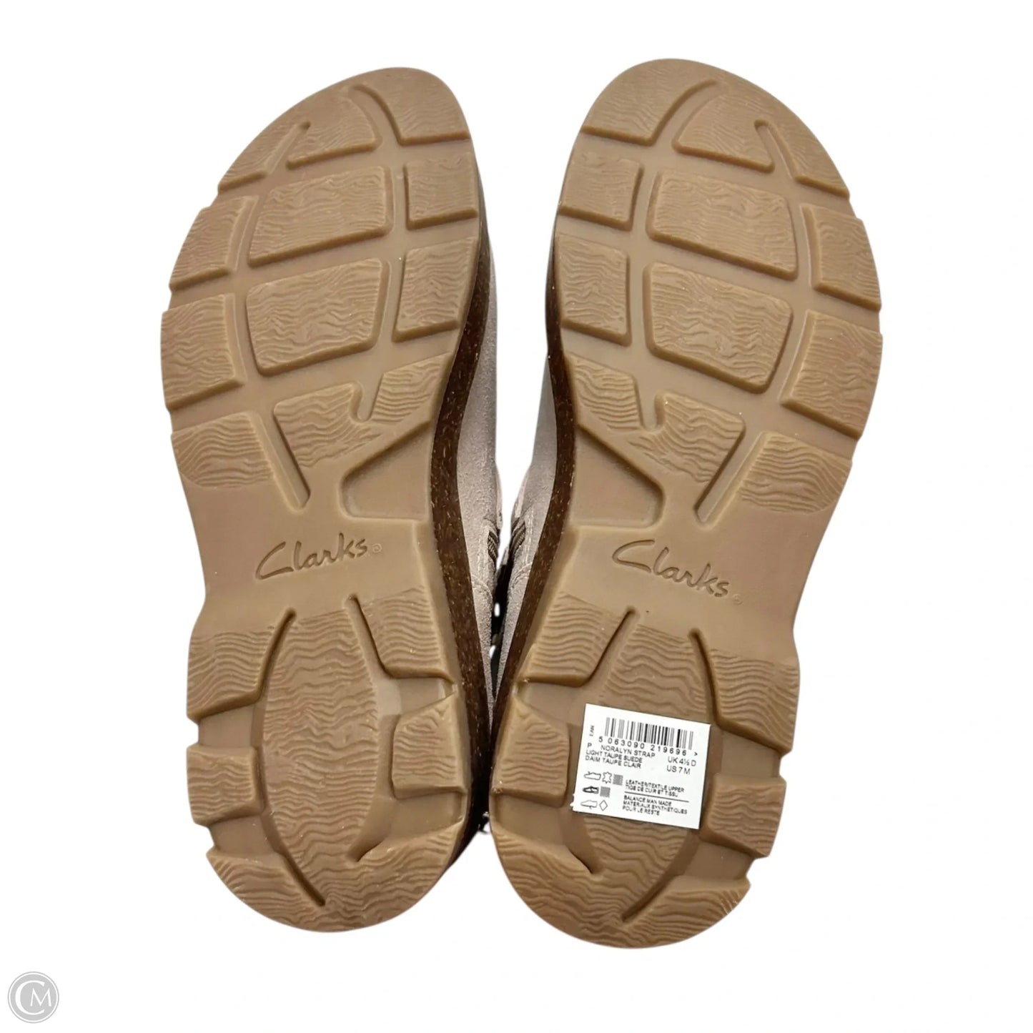 Boots Ankle Flats By Clarks In Taupe, Size: 7