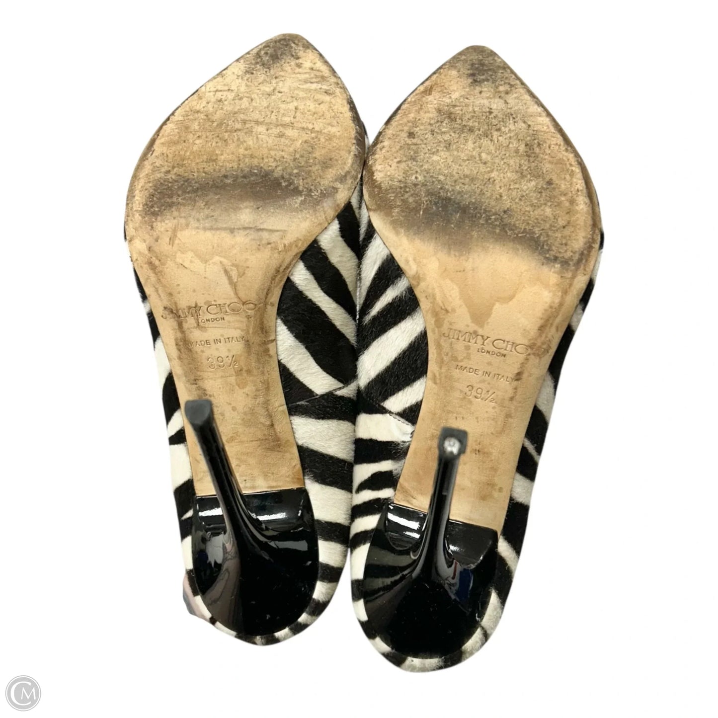 Shoes Luxury Designer By Jimmy Choo In Zebra Print, Size: 9