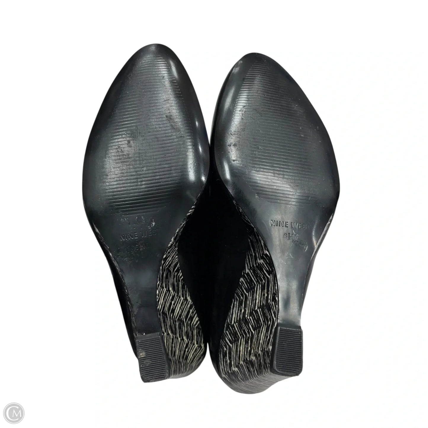 Shoes Heels Wedge By Nine West In Black, Size: 6.5