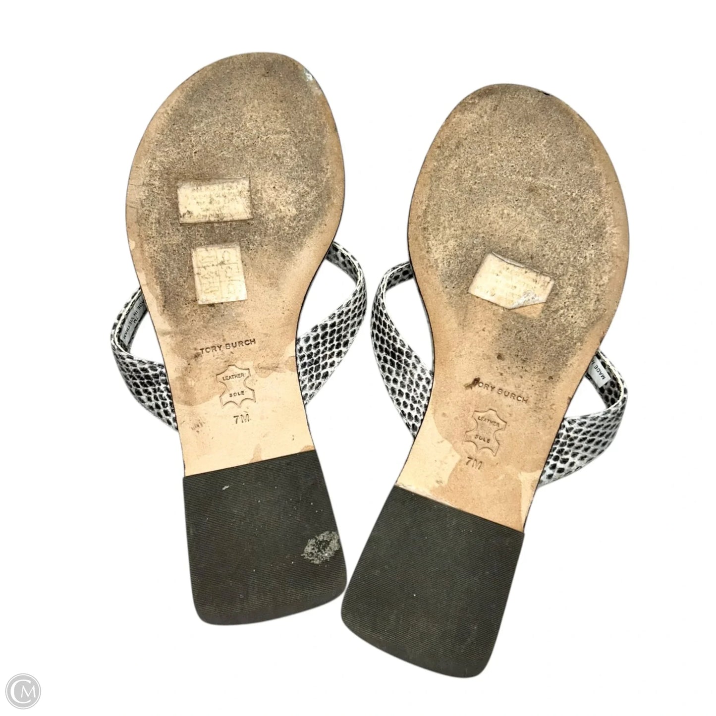 Sandals Designer By Tory Burch In Snakeskin Print, Size: 7