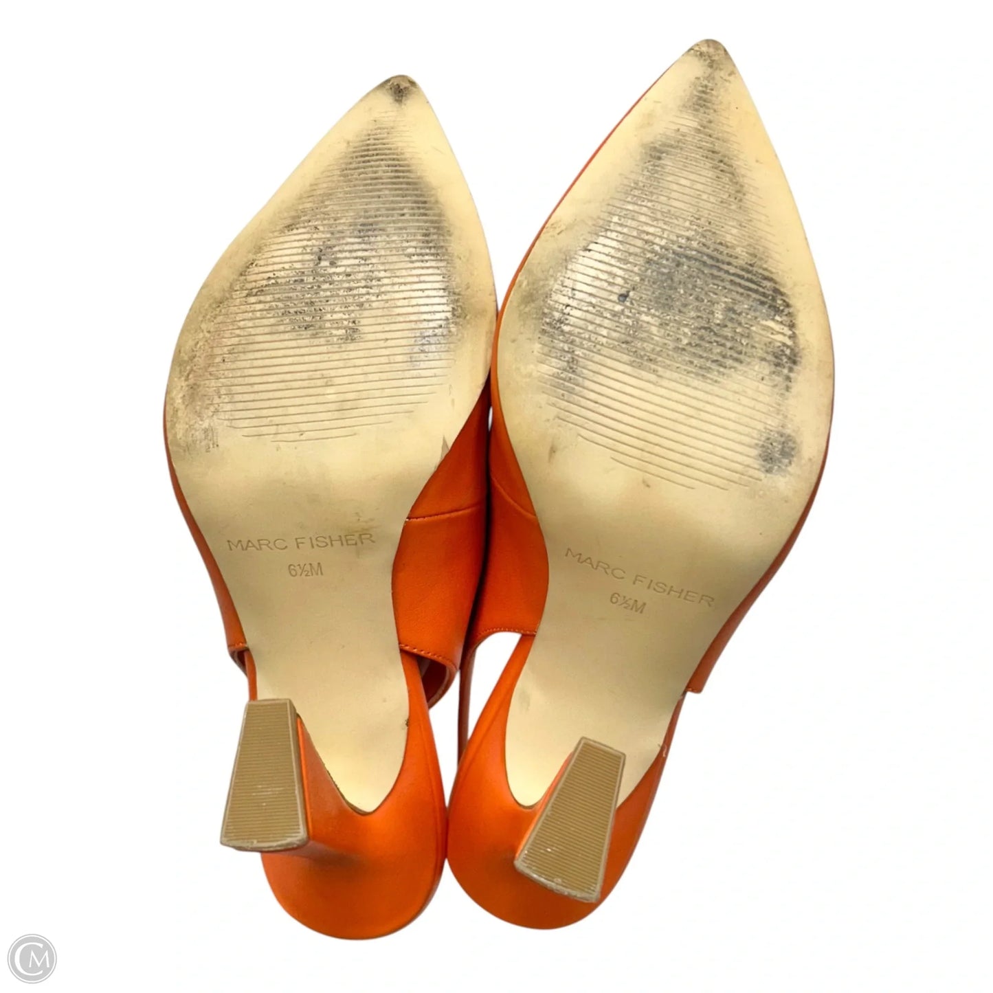 Shoes Heels Stiletto By Marc Fisher In Orange, Size: 6.5