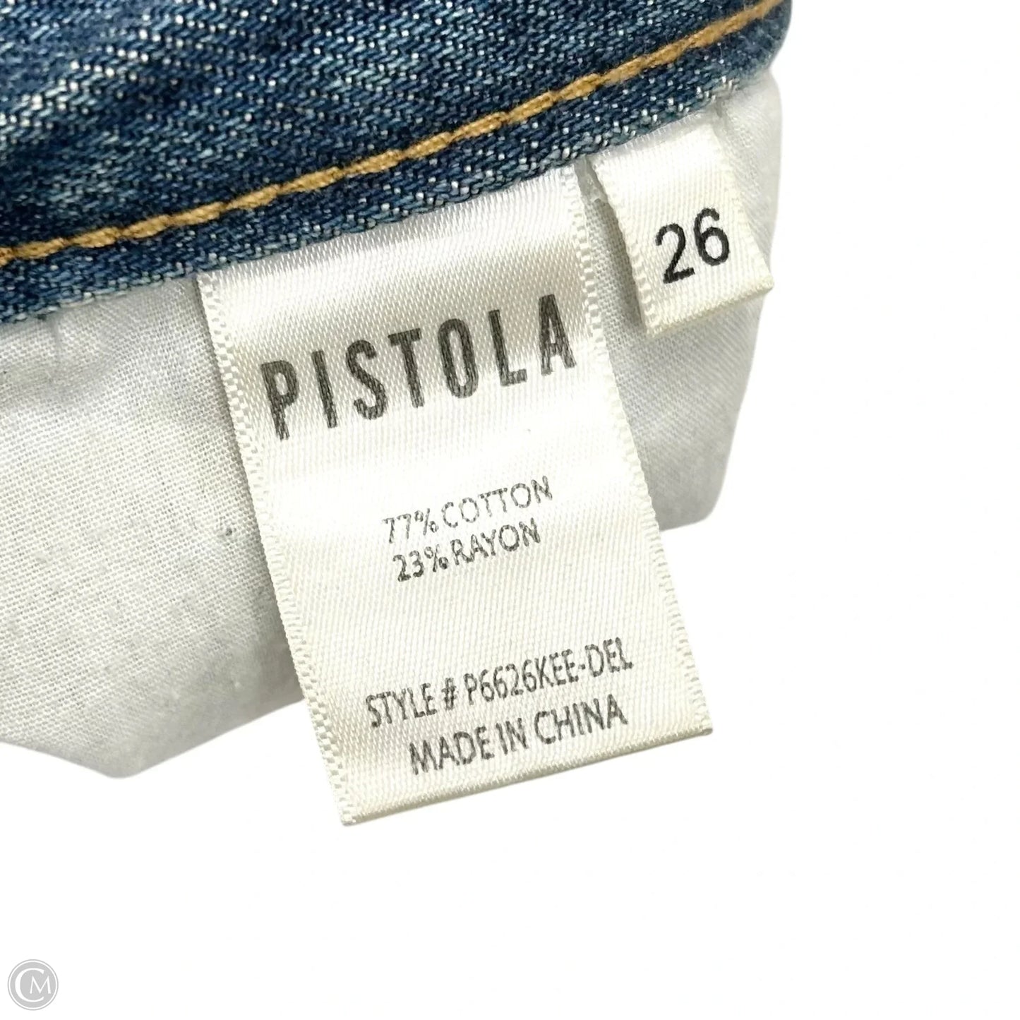 Jeans Straight By Pistola In Blue Denim, Size: 2
