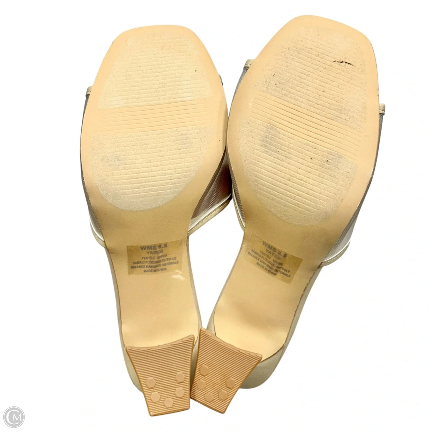 Sandals Heels Block By Dolce Vita In Beige, Size: 6.5