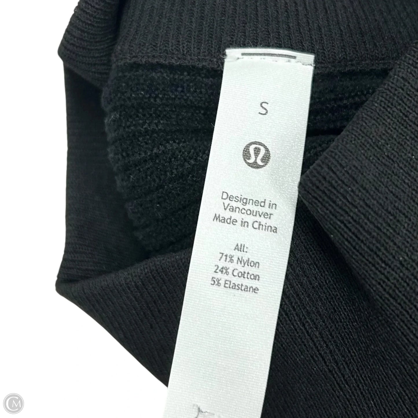 Top Long Sleeve By Lululemon In Black, Size: S