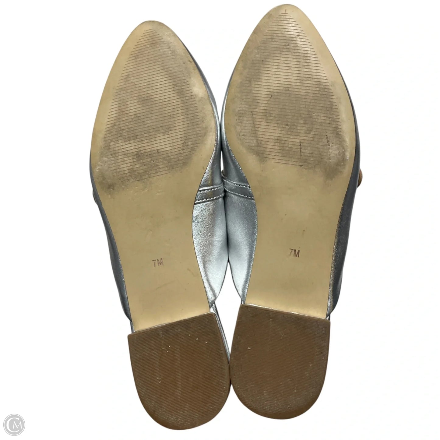 Shoes Flats By Talbots In Silver, Size: 7